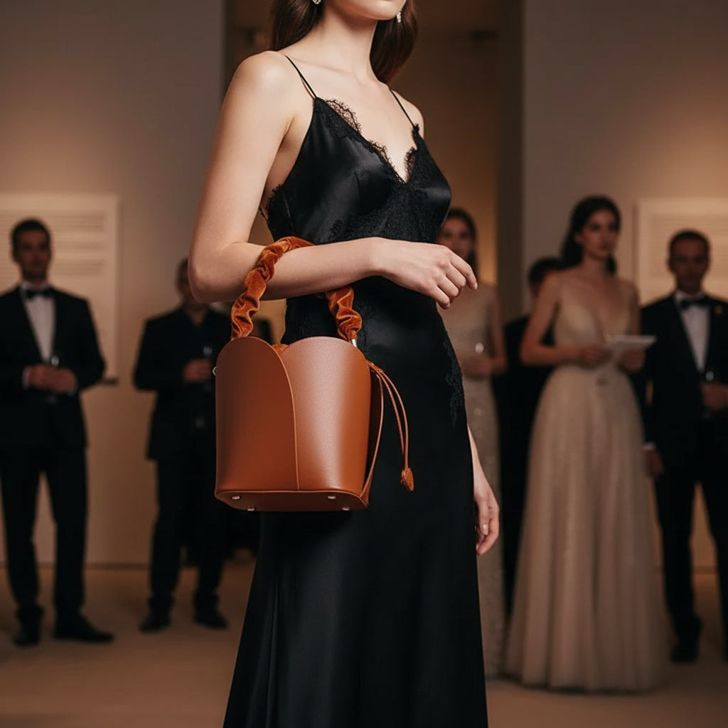 Naissance Tulip bucket Leather Bag